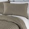 Taupe Brushed Microfiber Bedding Set with Reversible Pattern and Machine Washable for Home